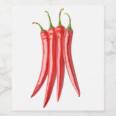 唐辛子 ワインラベル (シングルラベル)