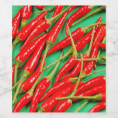 唐辛子 ワインラベル (シングルラベル)