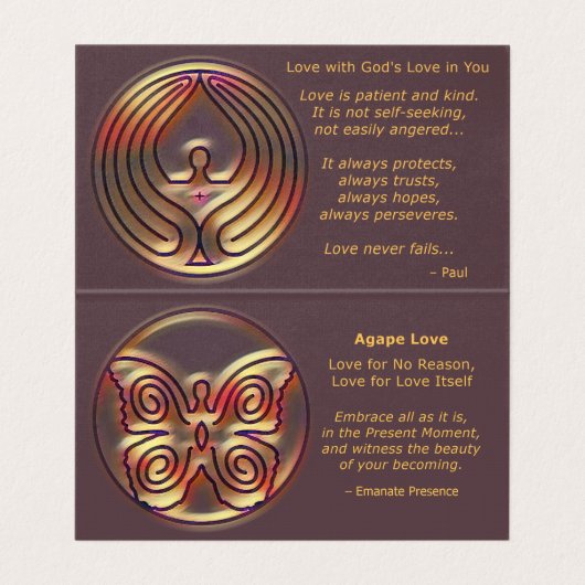 唖然とする愛-目撃カード 名刺 (内部フラット)