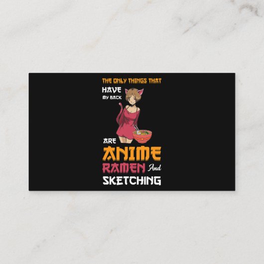 唯一のアニメラーメンとスケッチのアニメマーチ 名刺 (裏面)
