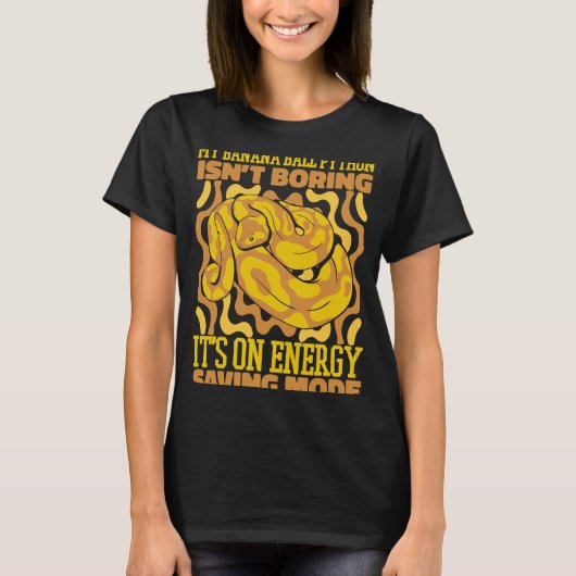 唯一のエネルギーのモ救ードPythonidae Banana Bal Tシャツ (正面)