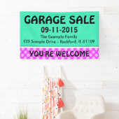 唯一のカラーミントグリーン&ストライプアイディア+あなたのシステム 横断幕 (インサイチュ)