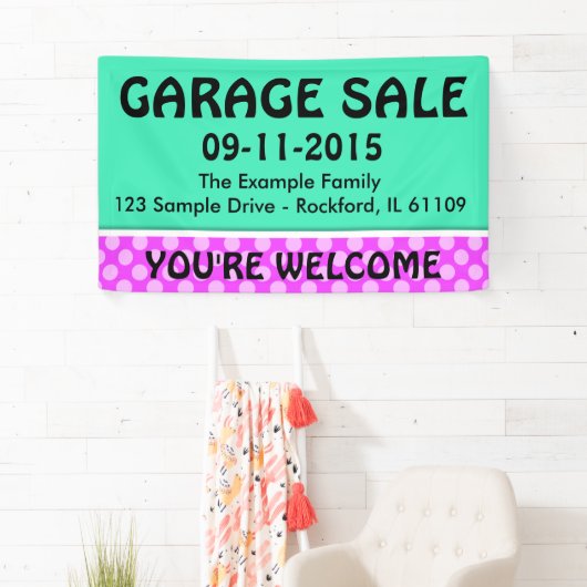 唯一のカラーミントグリーン&ストライプアイディア+あなたのシステム 横断幕 (インサイチュ)