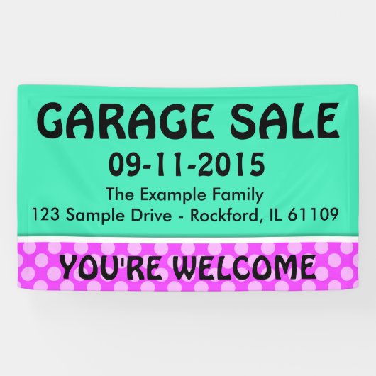 唯一のカラーミントグリーン&ストライプアイディア+あなたのシステム 横断幕 (横)