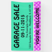 唯一のカラーミントグリーン&ストライプアイディア+あなたのシステム 横断幕 (縦)