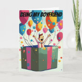 唯一のギフトが必要おもしろいボーイフレンド誕生日 カード (正面)