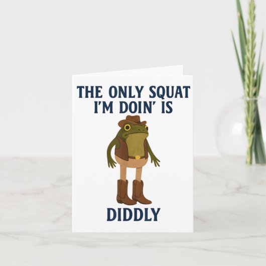 唯一のスクアットImはDidly Frog Gym Lおもしろいである カード (正面)