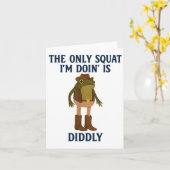 唯一のスクアットImはDidly Frog Gym Lおもしろいである カード (黄色い花)