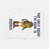 唯一のスクアットImはDidly Frog Gym Lおもしろいである フリースブランケット (正面(横))