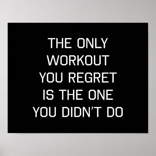 唯一のトレーニング ポスター (正面)