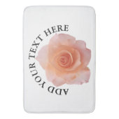 唯一のバラブロッサム+あなたのテキストとアイディア バスマット (正面縦)