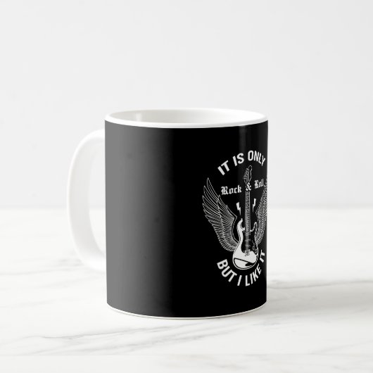唯一のロック'Nギタ転がーミュージックロック コーヒーマグカップ (正面左)