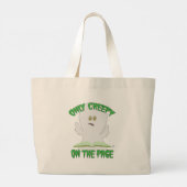 唯一の不気味なページでホラーおもしろいライター ラージトートバッグ (裏面)