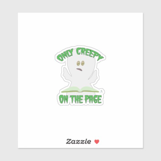 唯一の不気味なページホラー幽霊ライターのユーモア シール (シート)