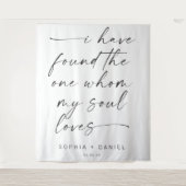 「唯一の人」結婚式バックドロップバナーを見つけた タペストリー (正面)