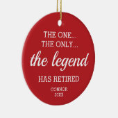 唯一の伝説の一退職したつパーソナライズされた セラミックオーナメント (右)
