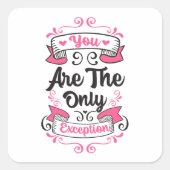 唯一の例外であるParamore歌詞引用文 スクエアシール (正面)