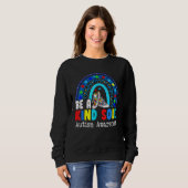 唯一の優しいかわいい自閉症意識レインボーパズルである スウェットシャツ (正面フル)