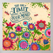 唯一の制限はあなたの心の引用文インスピレーション ポスター (正面)