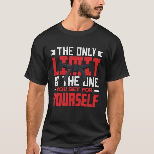唯一の制限は自分のために設定されている空手柔術 Tシャツ (正面)