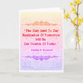 唯一の制限 – 前向き引用文 カード (黄色い花)