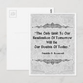 唯一の制限 – 前向き引用文 ポストカード (正面/裏面)