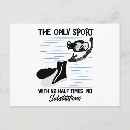 唯一の半回数のスポーツ – 泳ぐ人 ポストカード (正面)