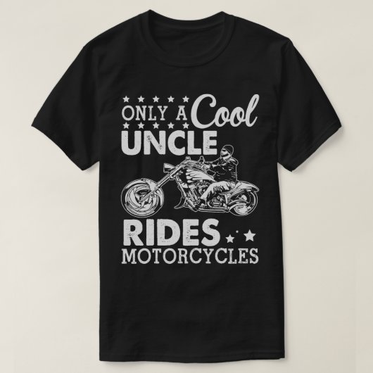 唯一の叔父クール乗りバイク幸せな父親D Tシャツ (デザイン正面)
