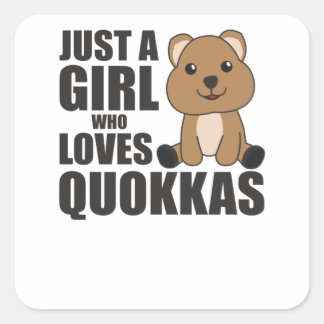 唯一の女の子はQuokkaを愛して – Sweet Quokka スクエアシール