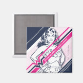 唯一の女性疑問に思のレトロ マグネット (正面/裏面)