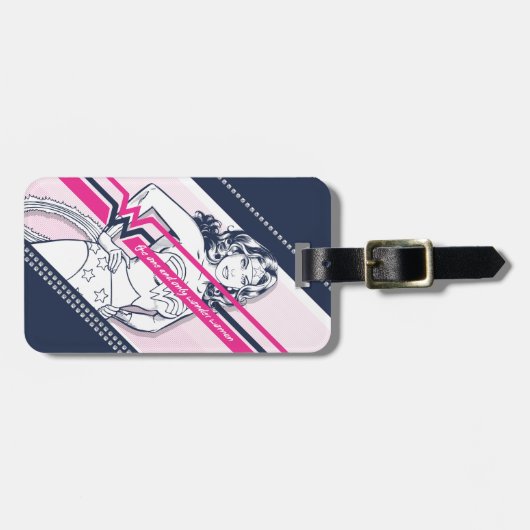 唯一の女性疑問に思のレトロ ラゲッジタグ (正面横)