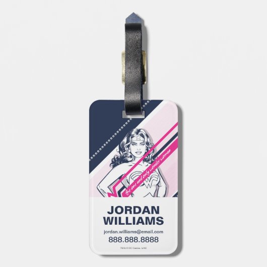 唯一の女性疑問に思のレトロ ラゲッジタグ (裏面縦)