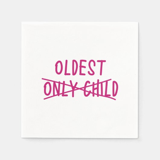 唯一の子が交差している最古の人 スタンダードカクテルナプキン (正面)