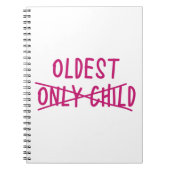 唯一の子が交差している最古の人 ノートブック (正面)