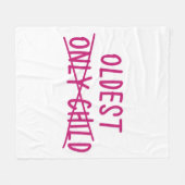 唯一の子が交差している最古の人 フリースブランケット (正面(横))