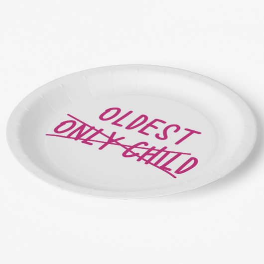 唯一の子が交差している最古の人 ペーパープレート (アングル)