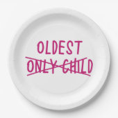 唯一の子が交差している最古の人 ペーパープレート (正面)