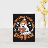 唯一の幽霊を知っている、それは聖なるクリスチャンのハロウィン カード (黄色い花)