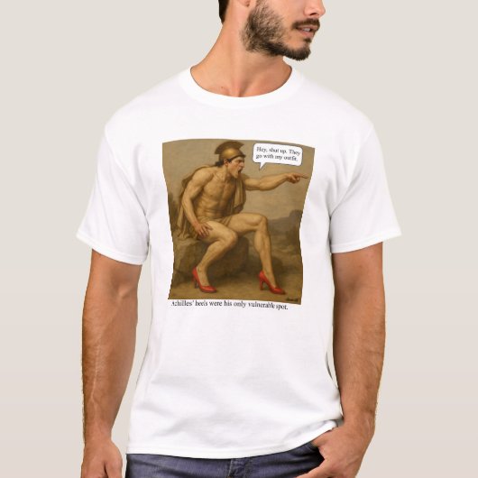 唯一の弱点はアキレス腱 Tシャツ (正面)