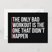 唯一の悪いトレーニングジム引用文 ポストカード (正面/裏面)