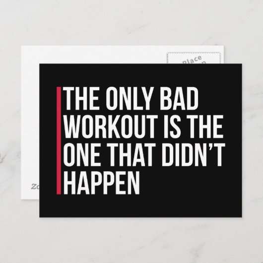 唯一の悪いトレーニングジム引用文 ポストカード (正面/裏面)