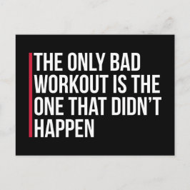 唯一の悪いトレーニングジム引用文 ポストカード