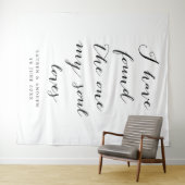 「唯一の愛する人」結婚式の儀式用背景 タペストリー (インサイチュ(横))