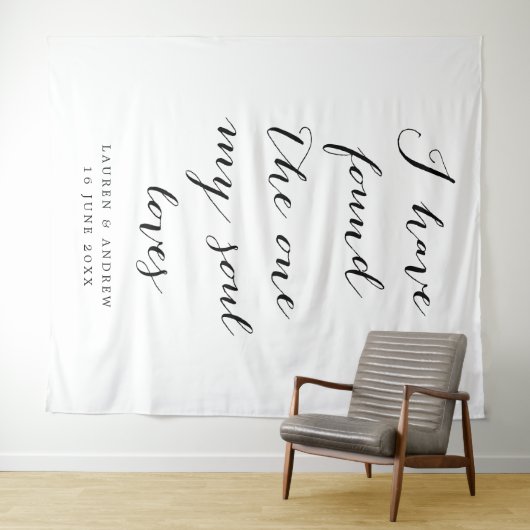 「唯一の愛する人」結婚式の背景装飾 タペストリー (インサイチュ(横))