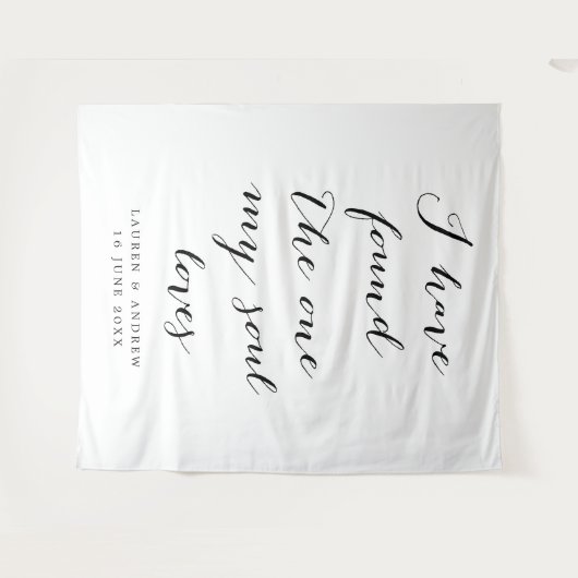 「唯一の愛する人」結婚式の背景装飾 タペストリー (正面(横))