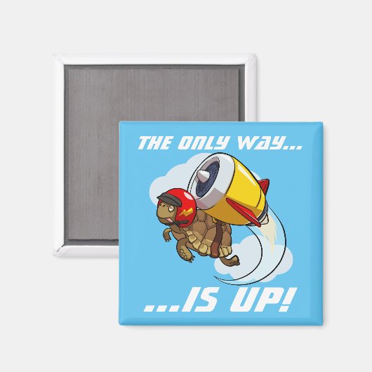 唯一の方法は上だ!亀やる気を起こさせるの漫画 マグネット (正面/裏面)