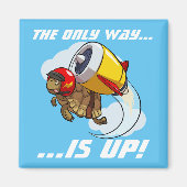 唯一の方法は上だ!亀やる気を起こさせるの漫画 マグネット (正面)