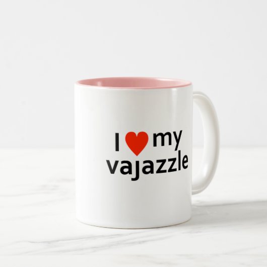 唯一の方法はEssex I愛Vajazzleの私のマグです ツートーンマグカップ (正面右)