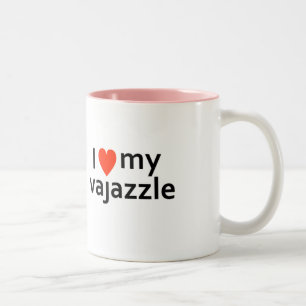唯一の方法はEssex I愛Vajazzleの私のマグです ツートーンマグカップ