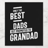 唯一の最高のパパが祖父に昇進する ワインラベル (シングルラベル)